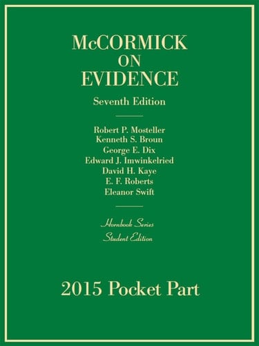 McCormick's Evidence, 2016 Pocket Part