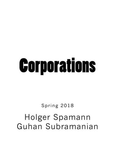 Corporations Casebook