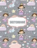 Sketchbook Sketchbooks for Kids, Cute Unicorn Kawaii Sketchbook for Girls: Blank Paper for Drawing, Doodling
