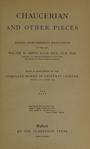 The Complete Works of Geoffrey Chaucer