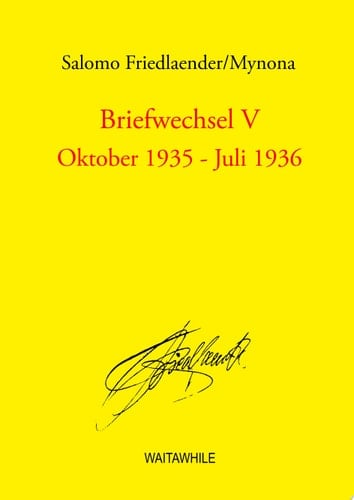 Briefwechsel V Oktober 1935 - Juli 1936