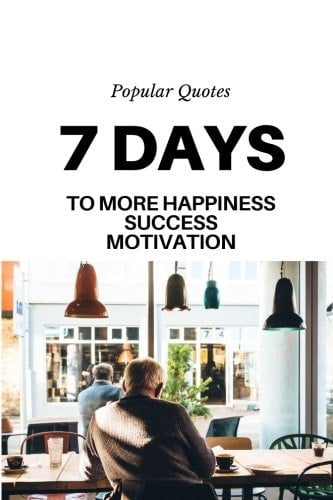 Notebook Popular Quotes 7 Days to More Happiness Success Motivation
