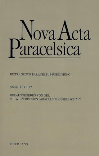 Nova Acta Paracelsica