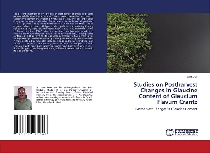 Studies on Postharvest Changes in Glaucine Content of Glaucium Flavum Crantz: Postharvest Changes in Glaucine Content