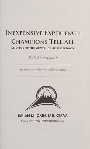 Champions Tell All Inexpensive Experience