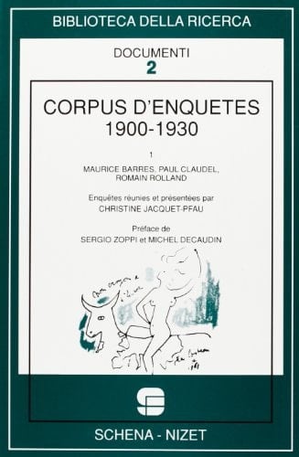 Corpus d'enquêtes, 1900-1930