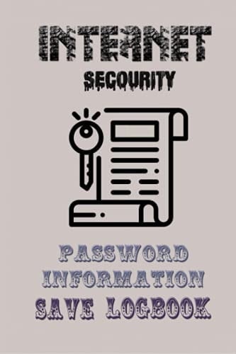 Internet Security Save Your Web Address and ID Password Logbook