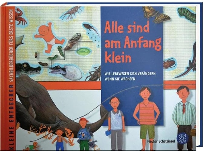 Alle sind am Anfang klein wie Lebewesen sich verändern, wenn sie wachsen