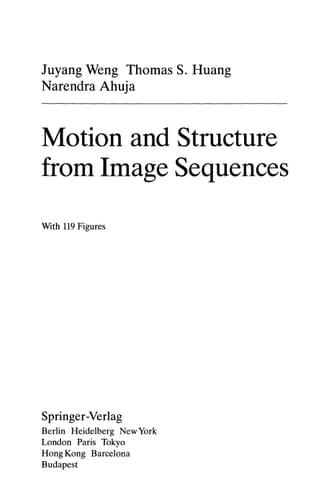 Motion and Structure from Image Sequences