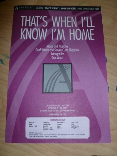 That's When I'll Know I'm Home