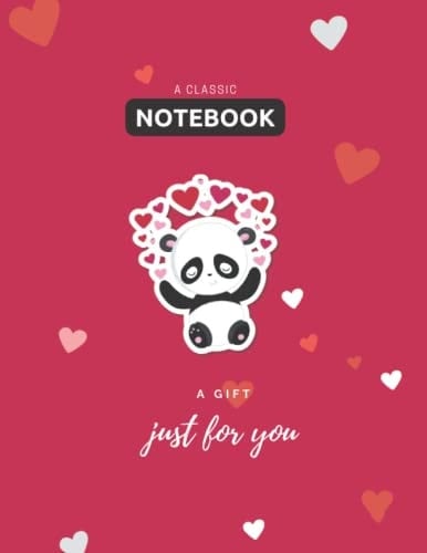 Notebook Journal just for you: 100 Pages 8.5 by 11 Inches Pink cover