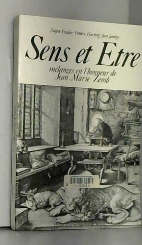 Sens et être mélanges en l'honneur de Jean-Marie Zemb