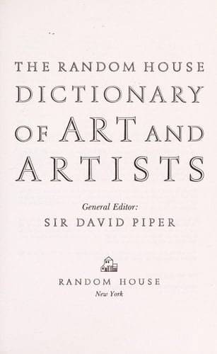 Random House Dictionary of Art and Artists