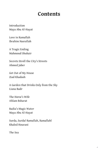 The Book of Ramallah A City in Short Fiction