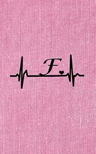 F : Cute Initial Monogram Letter F Notebook Pink in the shape of the cloth - Pretty Personalized Medium: Journal & Diary for Writing & Note Taking for Mens and Women