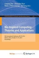 Bio-Inspired Computing Theories and Applications: 9th International Conference, Bic-Ta 2014, Wuhan, China, October 16-19, 2014, Proceedings