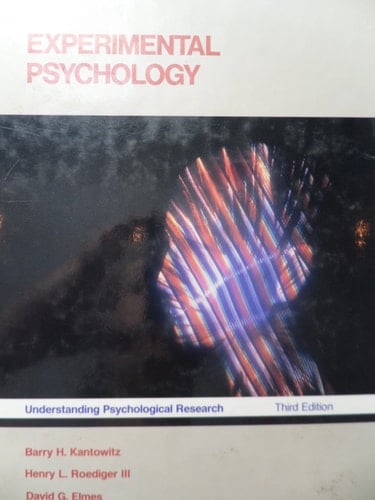 Experimental Psychology Understanding Psychological Research