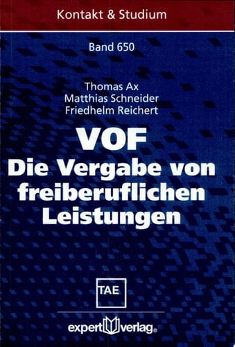 VOF - die Vergabe von freiberuflichen Leistungen