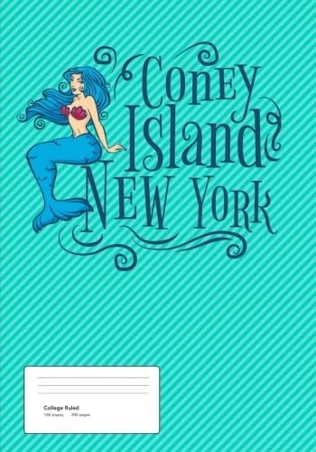 Coney Island New York Mermaid Coney Island NYC Composition Notebook 100 Pages