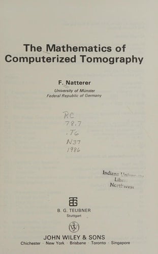 The Mathematics of Computerized Tomography