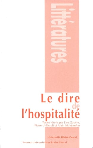 Le dire de l'hospitalité