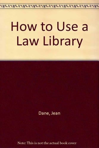 How to Use a Law Library