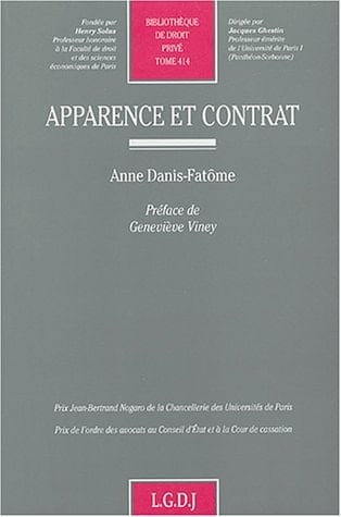 Apparence et contrat (French Edition)