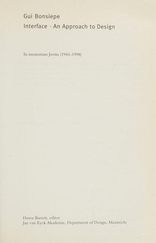 Interface An Approach to Design