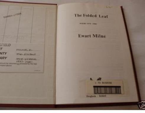 The folded leaf: Poems, 1970-1980