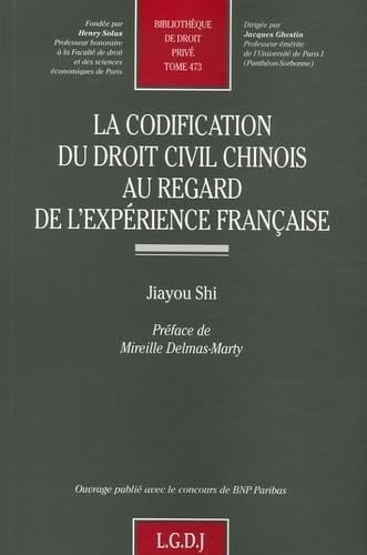 La codification du droit civil chinois au regard de l'expérience française