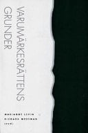 Varumärkesrättens grunder kursen i experimentell immaterialrätt, våren 1996