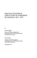 The occupational structure of earnings in Canada, 1931-1975