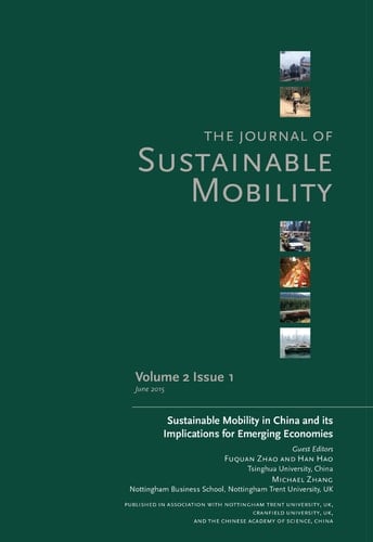 Journal of Sustainable Mobility Vol. 2 Issue 1 Sustainable Mobility in China and Its Implications for Emerging Economies
