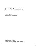C++ For Programmers (Wiley Professional Computing)
