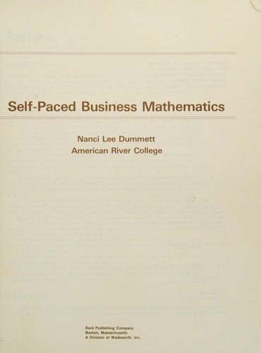 Self-paced business mathematics