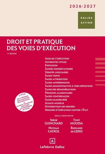 Droit et pratique des voies d'exécution 2026/2027. 11e éd.