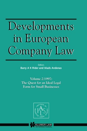 The Quest for an Ideal Legal Form for Small Businesses, 1997