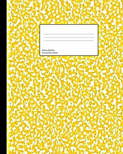 Composition Book Yellow Marble Cover