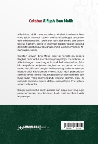 CATATAN ALFIYAH IBNU MALIK Disertai Penjelasan secara Ringkas