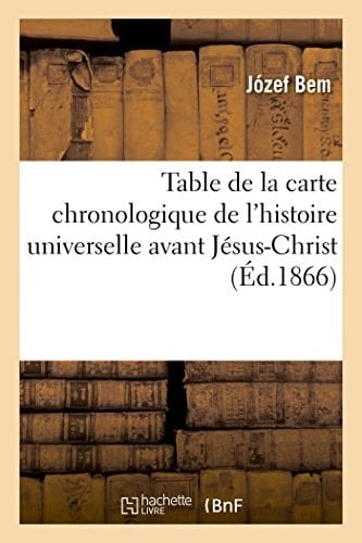 Table de la Carte Chronologique de l'Histoire Universelle Avant Jésus-Christ Méthode Mnémonique Franco-Polonaise, À l'Usage Des Examinateurs