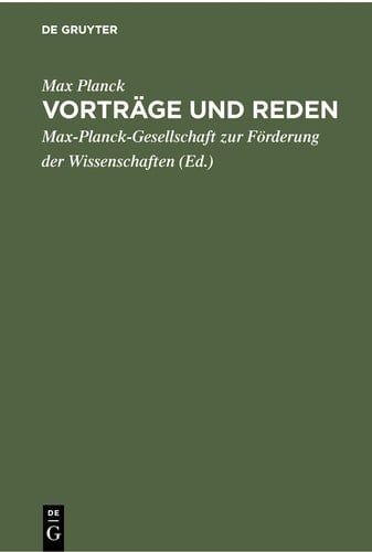Vorträge und Reden Aus Anlass Seines 100. Geburtstages (23. April 1958)