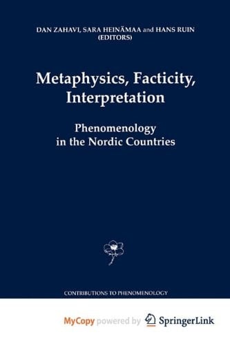 Metaphysics, Facticity, Interpretation