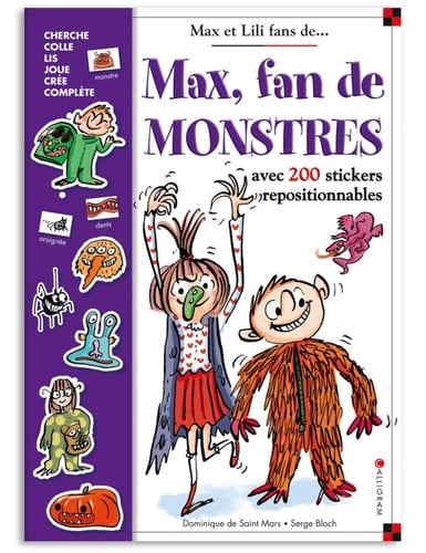 Max fan de monstres Avec 200 stickers repositionnables