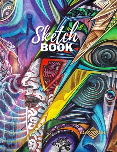 Premium Abstract Cover Sketchbook: Colorful Abstract Art Designed Cover Sketchbook Journal for Drawing, Writing, Sketching and Doodling. Artistic Gift - 8.5x11 Inches 120 Blank Pages