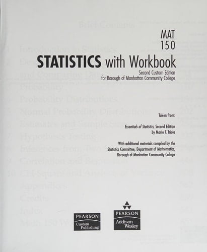Statistics with workbook 2004