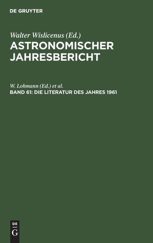 Die Literatur des Jahres 1961