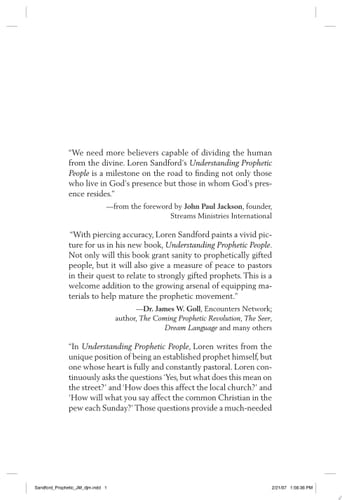 Understanding Prophetic People