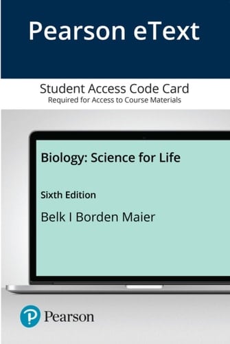 Pearson Etext Biology Access Card Science for Life