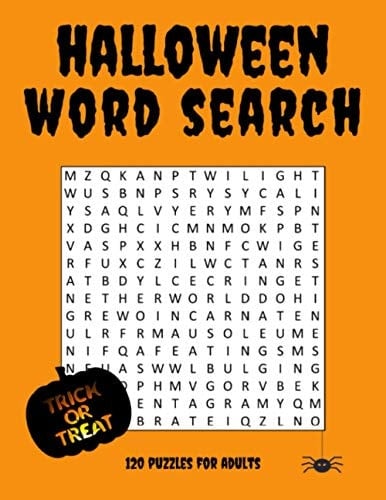 HALLOWEEN WORD SEARCH - 120 puzzles for adults