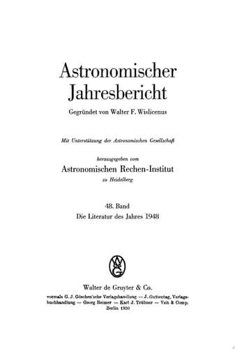 Die Literatur des Jahres 1948